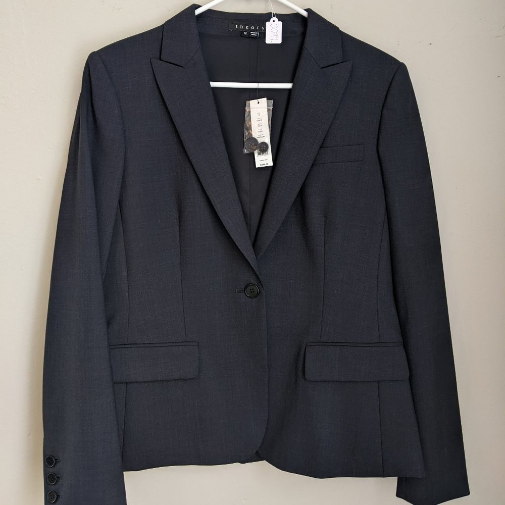 Theory Suit-  Indigo - Gabe B Blazer and Pants - Size 12